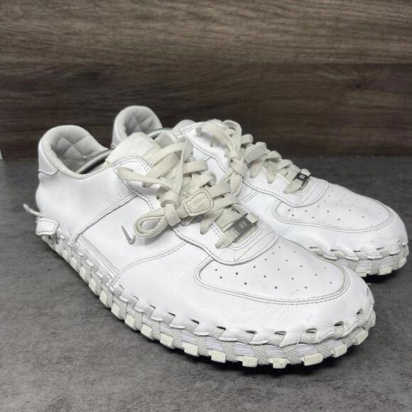 Nike Jacquemus J Force 1 Shoes Mens Size 11 (Womens 12.5) White Leather DR0424-1 main image 4